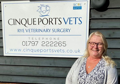 Branch manager, Mel celebrates 40 years at Cinque Ports Vets!